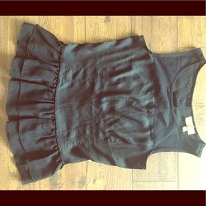 Black peplum top